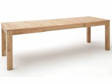Table à manger extensible en chêne blanchi - l.160 x h.79 x p.90 cm -pegane-