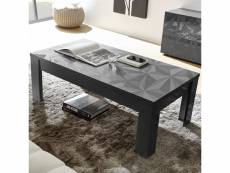 Table basse de salon 120 cm grise laqué design antonio