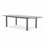 Table de jardin en aluminium gris anthracite 260/180×100