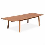 Table de jardin extensible en bois eucalyptus 10 places