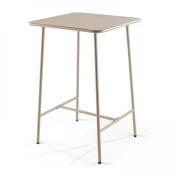 Table haute - 70 x 70 x 105 cm - Acier - Oviala - Taupe