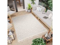Tapiso tapis extérieur terrasse balcon salon timber beige crème marocain 120x170 cm MR95A CREAM 1,20*1,70 TIMBER