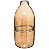 Vase plat Line verre ambre H30cm Atmosphera créateur