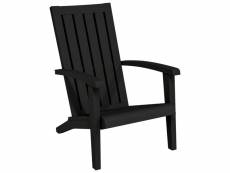 Vidaxl chaise de jardin adirondack noir polypropylène