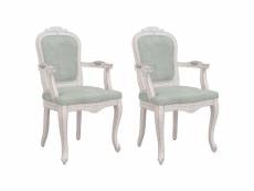 Vidaxl chaises à manger 2 pcs gris clair 62x59,5x100,5 cm velours