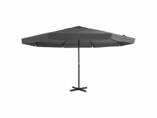 Vidaxl parasol avec mât en aluminium 500 cm anthracite 44474
