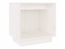 Vidaxl table de chevet blanc 40x30x40 cm bois de pin solide