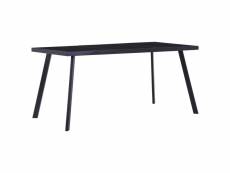 Vidaxl table de salle à manger noir 180x90x75 cm verre