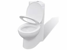 Vidaxl toilette d'angle céramique blanc 141133