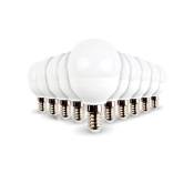 Arum Lighting - Lot de 10 ampoules led E14 Mini Globe 5.5W 470 lumens Eq 40W Température de Couleur: Blanc chaud 2700K