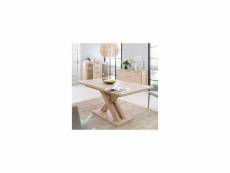 Avant table extensible melamine style contemporain - pieds central en croix - l 160 a 200 cm 2051AVANT
