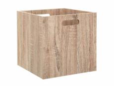 Boîte de rangement 31x31cm en bois naturel - five FIV3560238352632