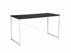 Bureau d’ordinateur.table de bureau en bois et acier. Table de travail. 120x60x70 cm. Noir