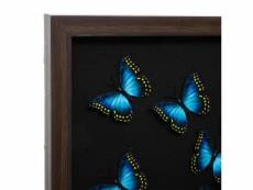Cadre décoration 3d papillon 55x55
