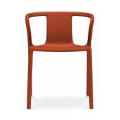 Chaise avec accoudoirs en polypropylène orange Air