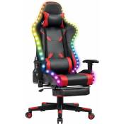 Costway - Chaise Gaming rvb , Fauteuil Gamer Éclairage