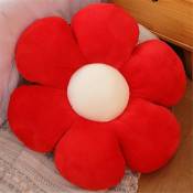 Coussin en peluche en forme de fleur - Coussin de sol - Coussin de chaise - Pour la maison et le jardin Groofoo Velours cristal, rouge, 50 cm)