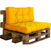 Deco Arts - Lot coussins extérieur pour palette jaune miel 120x80 Imperméables Anti-UV decoarts - Jaune