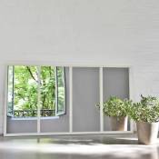 Decoclico Factory - Miroir verrière atelier rectangulaire en métal blanc 140 x 75 cm - Barney - inté - Blanc