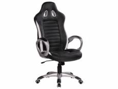 Finebuy chaise de bureau racing chaise ordinateur gamer course siège sport |avec repose-tête fauteuil de direction gamer | cuir synthétique - chaise d