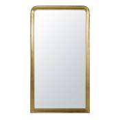 Grand miroir rectangulaire à moulures dorées 100x180