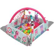 Haloyo - Tapis de jeu pour bébé 5 en 1 tapis rampant multifonctionnel couverture de jeu pour bébé avec jouets suspendus