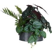 Home Styling - Fleur artificielle en pot Begonia maculata,