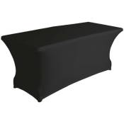 Housse pour table, noir, rectangulaire, 180 cm x 75 cm x 74 cm - Perel