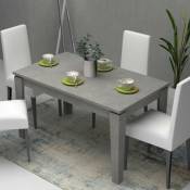 Iperbriko - Table extensible Ciment megaron 120 - 160X80 cm