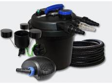 Kit filtration bassin à pression 6000l 11w uvc 20w pompe tuyau skimmer helloshop26 4216222