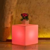 Lampe carré en résine h 40 Lampe Blanche 40x40 cm mod. Cube lampe rouge