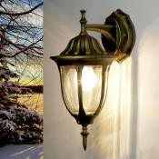 Licht-erlebnisse - Lampe murale d'extérieur milano de couleur or vieilli au design rétro en style rustique H:38cm - Or antique - Or Vieilli