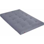 Matelas futon gris clair coeur en latex 160x200 - Gris