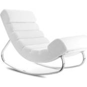 Miliboo - Rocking chair design blanc TAYLOR