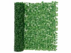 [neu.haus] clôture avec feuilles brise vue brise vente polyester plastique fil de fer vert 300 x 150 cm