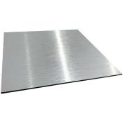 Panneau Composite Aluminium Brossé 2 mm. Plaque alu avec au Centre un Polyéthylène (pvc). Aluminium Composite Brossé 2 mm d'épaisseur - 70 x 110 cm