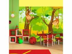 Papier peint intissé pour enfants jungle - singes taille 300 x 231 cm PD14646-300-231