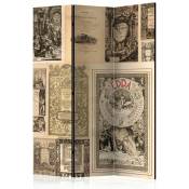 Paris Prix - Paravent 3 Volets vintage Books 135x172cm
