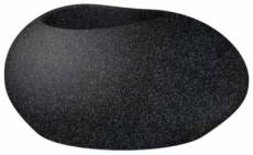 Pot ovale plastique Scheurich Flow stony noir 73 x 58 x h.35 cm