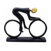 Sculpture d'art en résine, statue décorative de vélo,