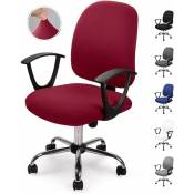 Serbia - Housse de chaise de bureau ((Rouge, 2pcs)), housse de chaise amovible, style minimaliste moderne universel, housse de chaise de bureau