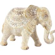Signes Grimalt - Figure de figure d'éléphant Figure d'éléphant africaine et éléphants blanc 11x24x19cm 29998 - white