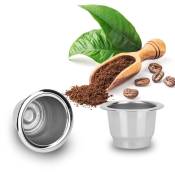Sjlerst - Capsules à espresso réutilisables Capsules à café, Nespresso Capsule de café rechargeable en acier inoxydable à remplir pour Capsules de