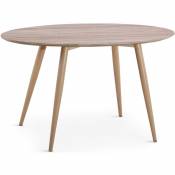 Table à manger ovale bois chêne clair Sicca