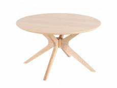 Table basse ronde en bois de chêne 80cm donka
