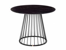 Table ronde 100cm style marbre noir mila