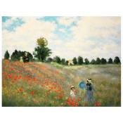 Tableau - Le Champ des Coquelicots Claude Monet 80x100cm