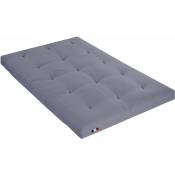 Terre De Nuit - Matelas futon gris clair coeur en latex 160x200 - Gris