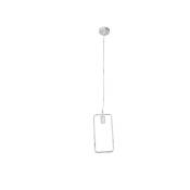 Trade Shop Traesio - Suspension Rectangulaire Plafond Lustre Lampe Moderne E27 B35-q Attachement Blanc - Blanc