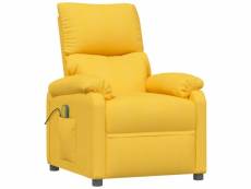 Vidaxl fauteuil de massage jaune tissu